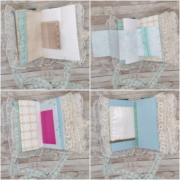 Turquoise Embellished Junk Journal: Flowers, Birds and Butterflies (Explore) - Picture 5 of 16